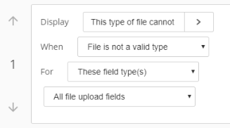 Sample custom error message for invalid file types